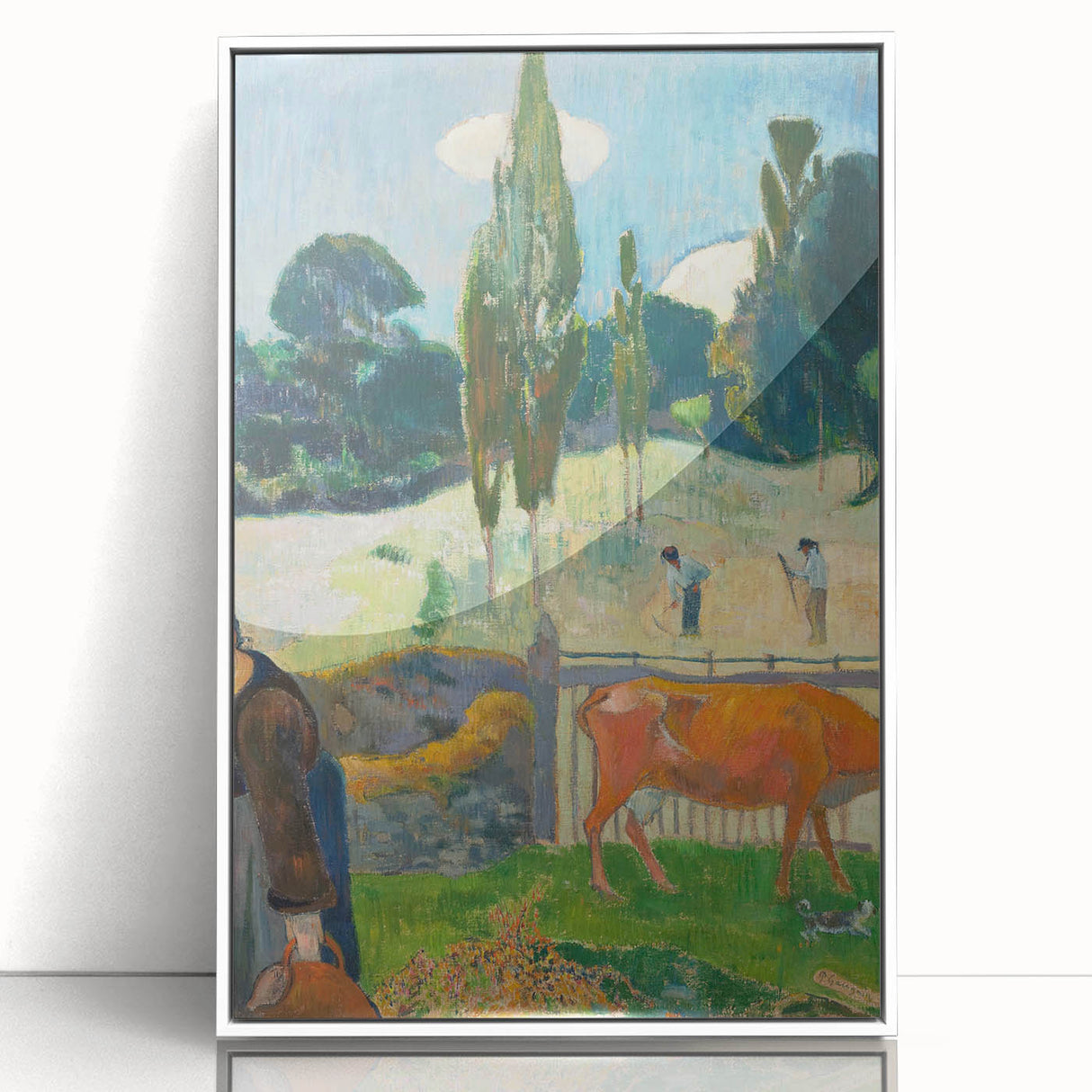 Impressionist Landscape - The Red Cow by Paul Gauguin