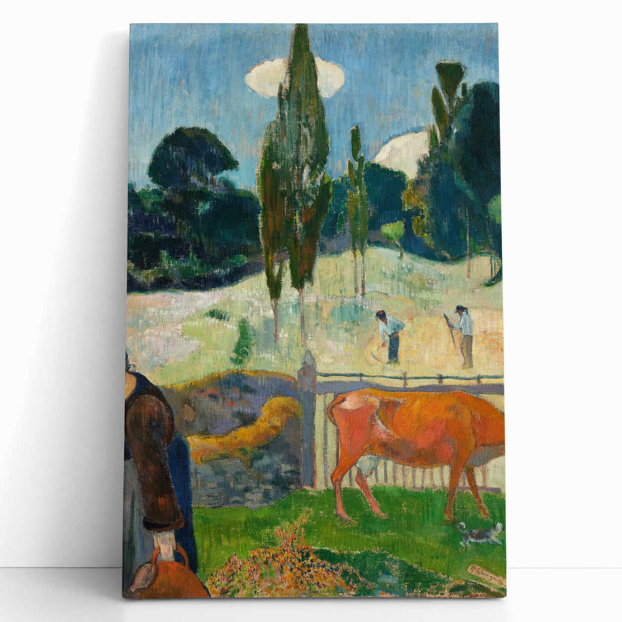 Impressionist Landscape - The Red Cow by Paul Gauguin