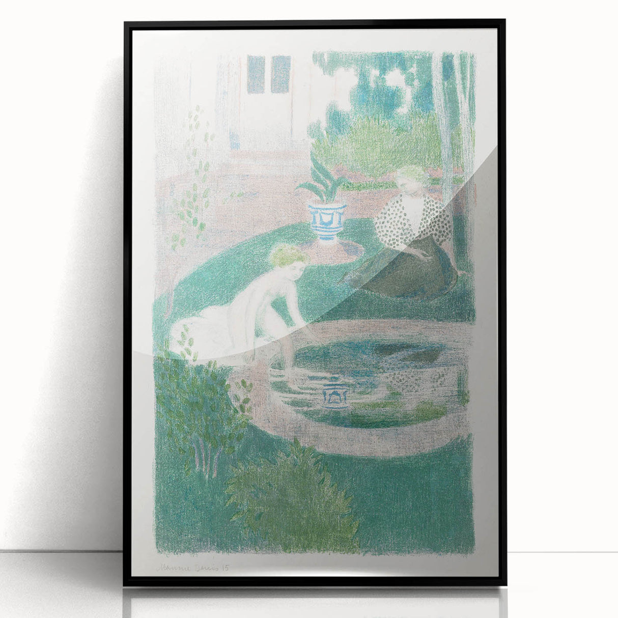 Impressionist Scene - Reflection in the Fountain by Maurice Denis