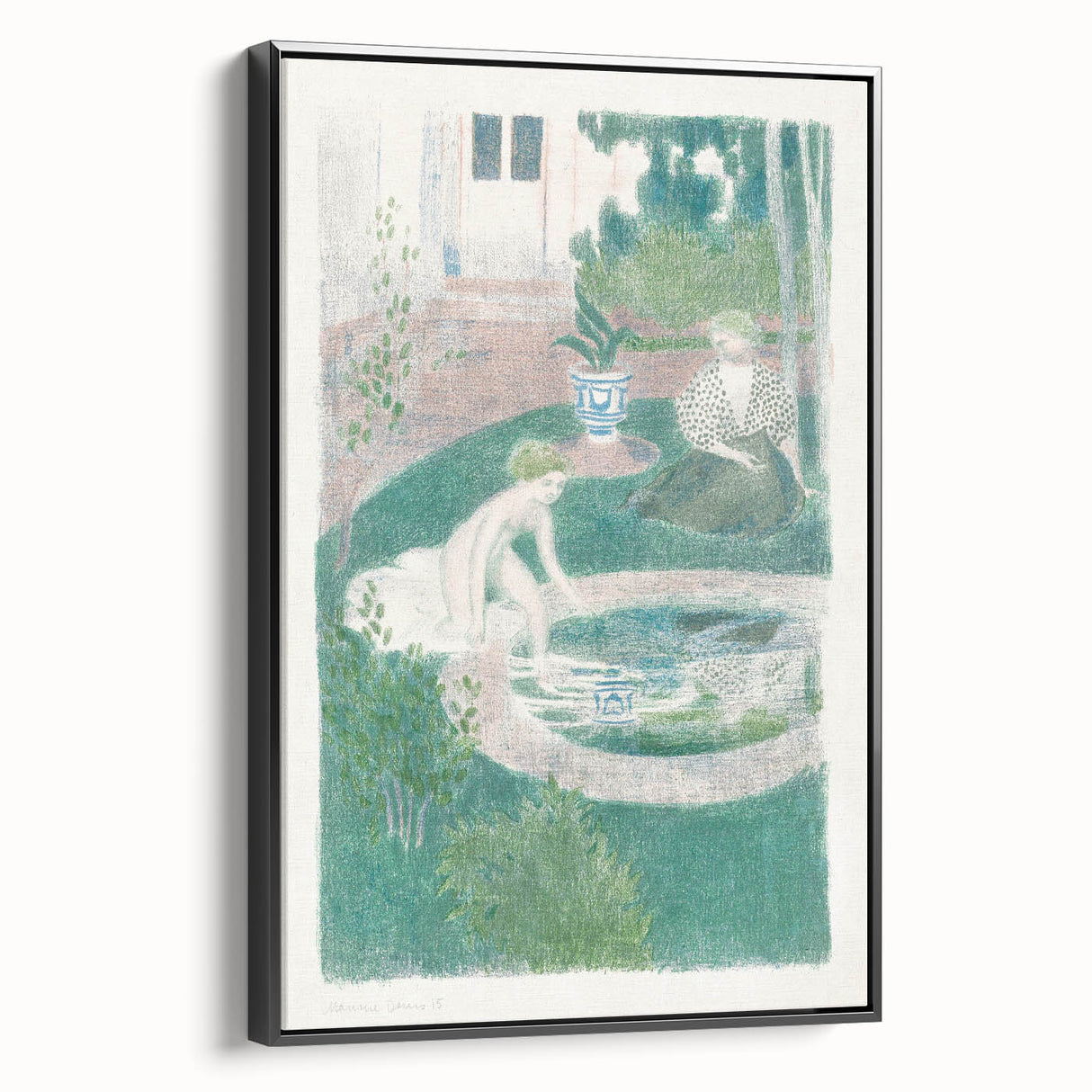 Impressionist Scene - Reflection in the Fountain by Maurice Denis