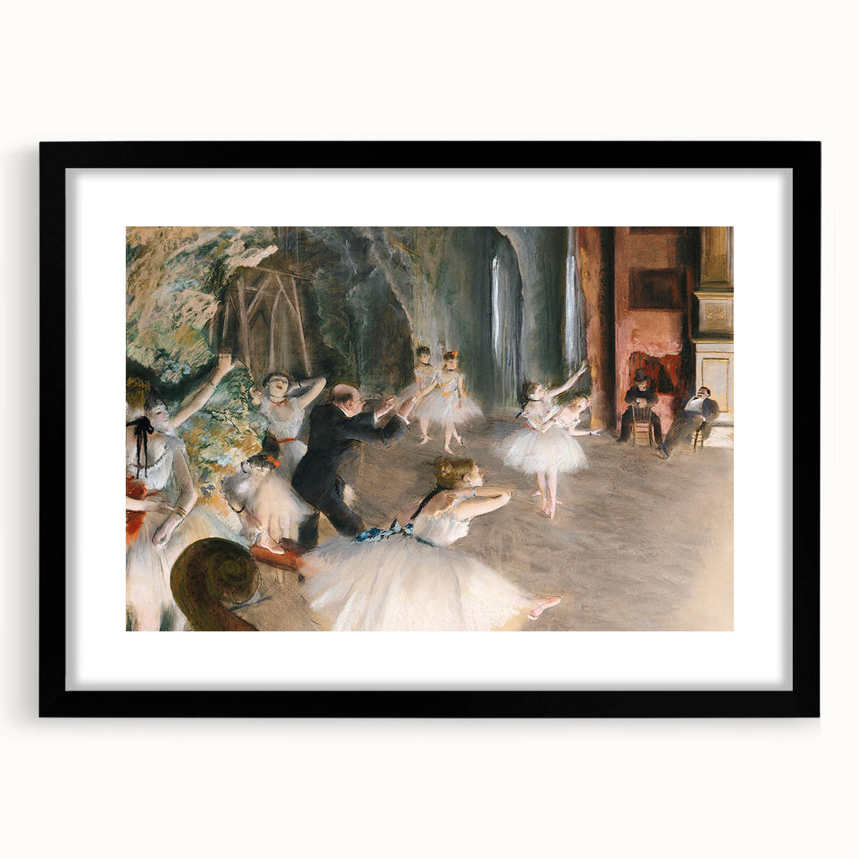 Impressionist Art - The Rehearsal Onstage by Edgar Degas Print
