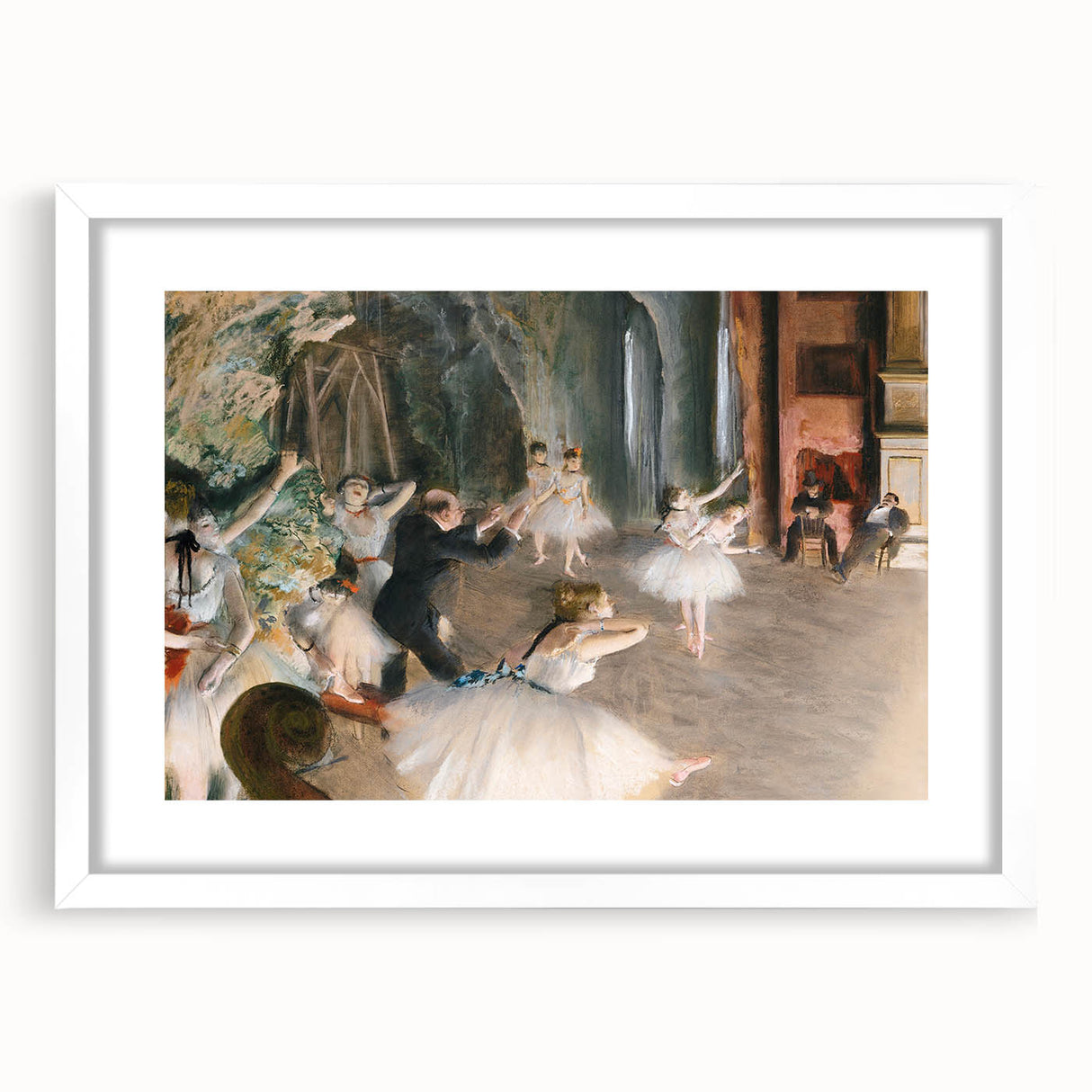 Impressionist Art - The Rehearsal Onstage by Edgar Degas Print