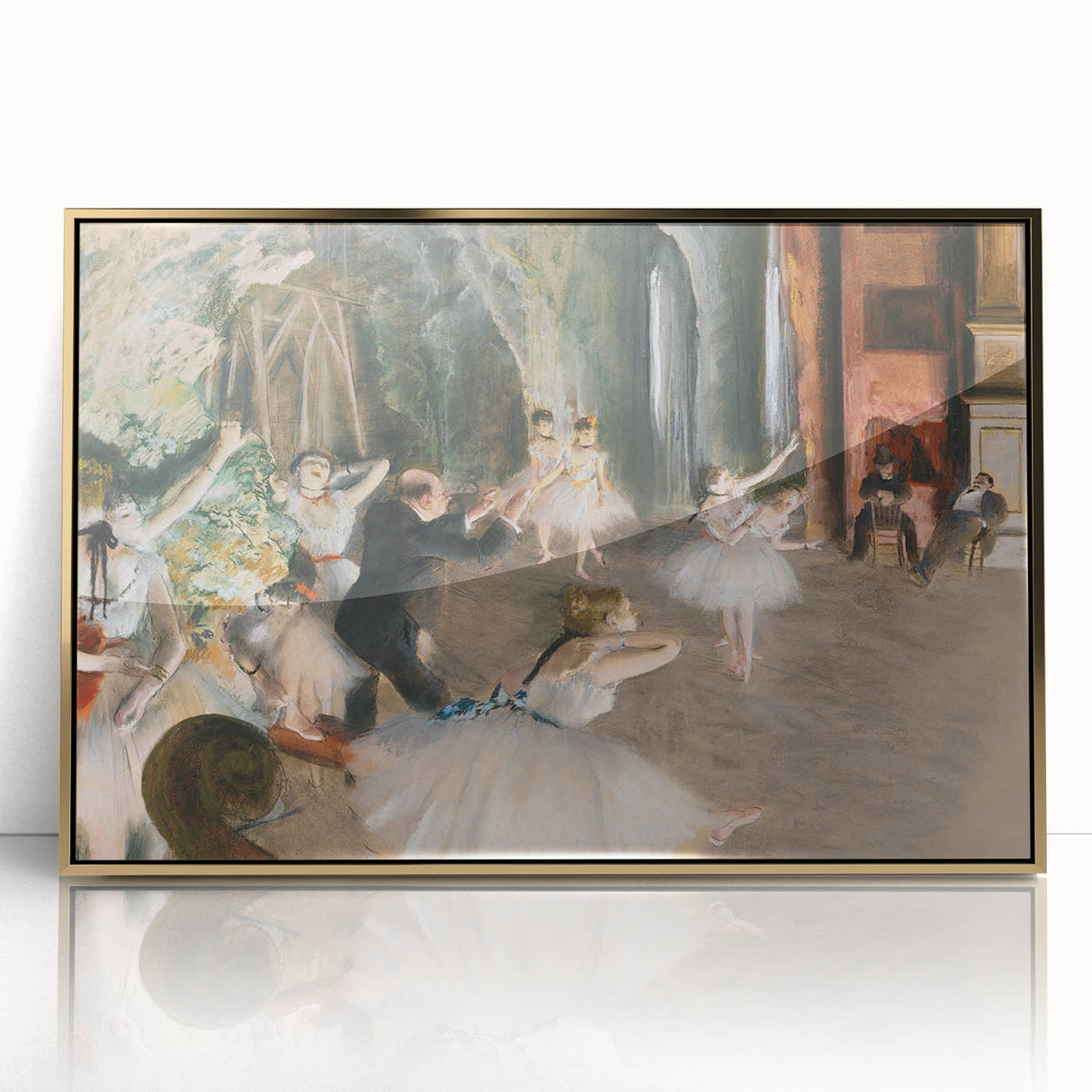 Impressionist Art - The Rehearsal Onstage by Edgar Degas Print