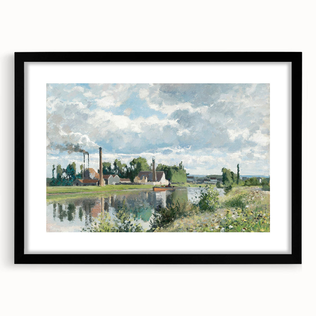 Impressionist Landscape - The River Oise by Camille Pissarro Print