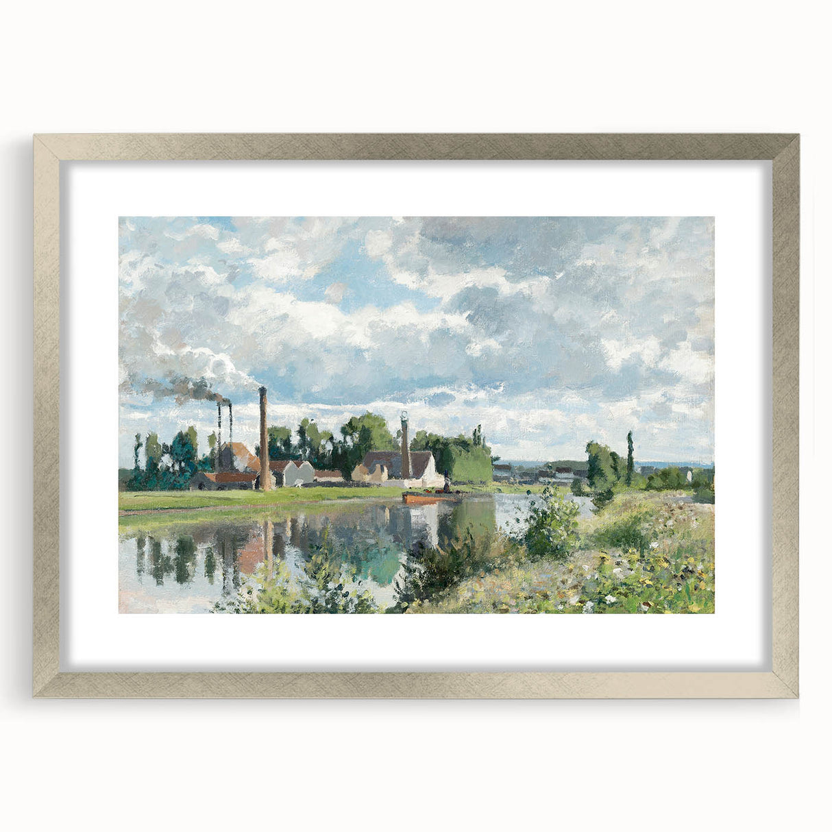 Impressionist Landscape - The River Oise by Camille Pissarro Print