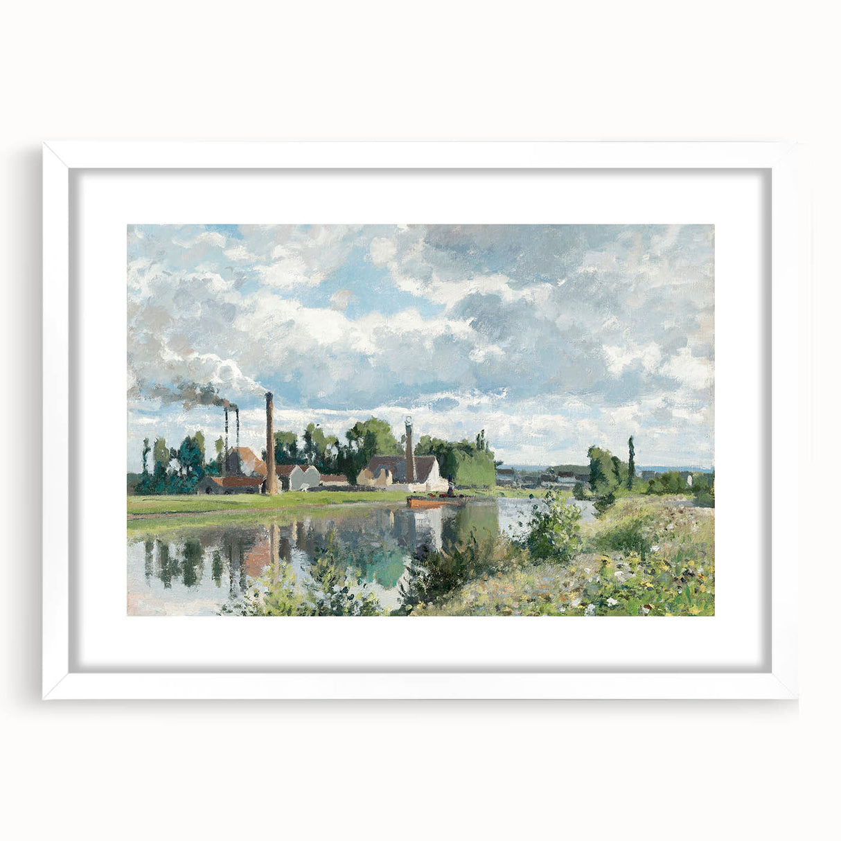 Impressionist Landscape - The River Oise by Camille Pissarro Print