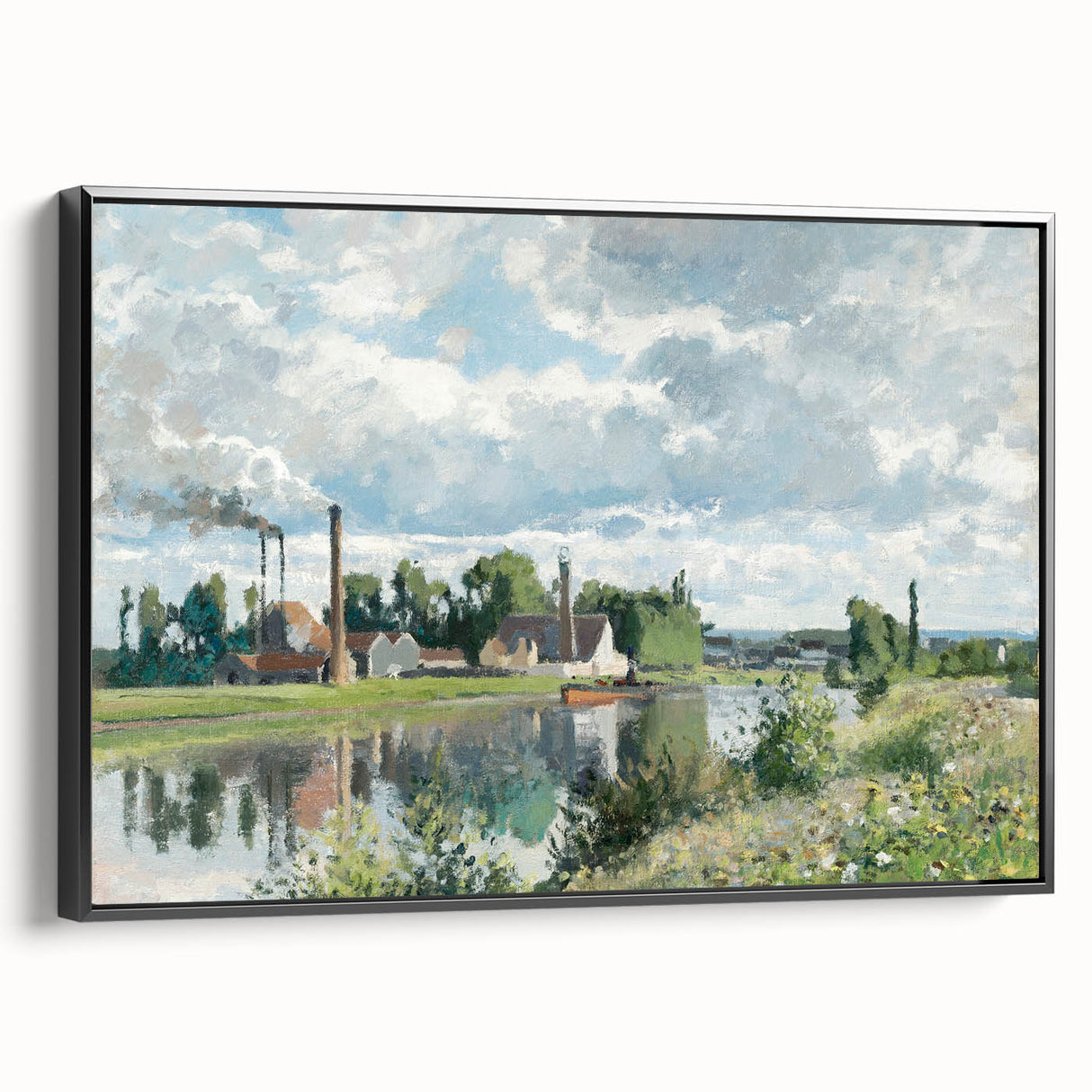 Impressionist Landscape - The River Oise by Camille Pissarro Print