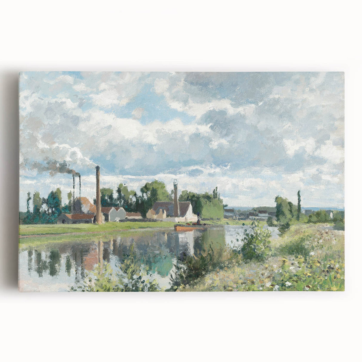 Impressionist Landscape - The River Oise by Camille Pissarro Print