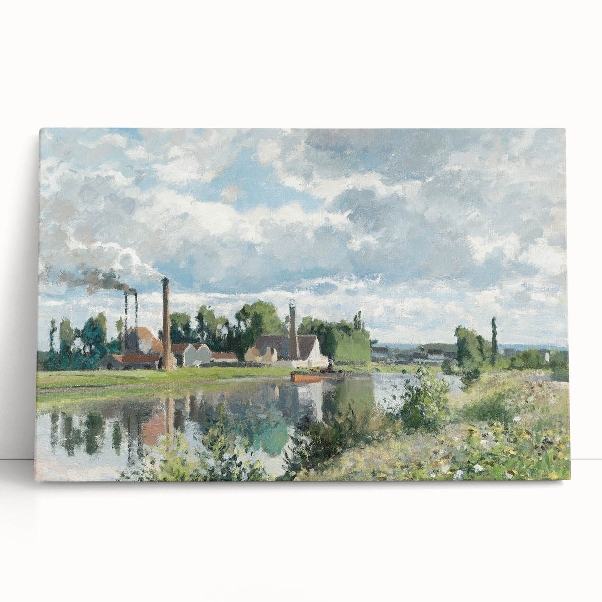 Impressionist Landscape - The River Oise by Camille Pissarro Print