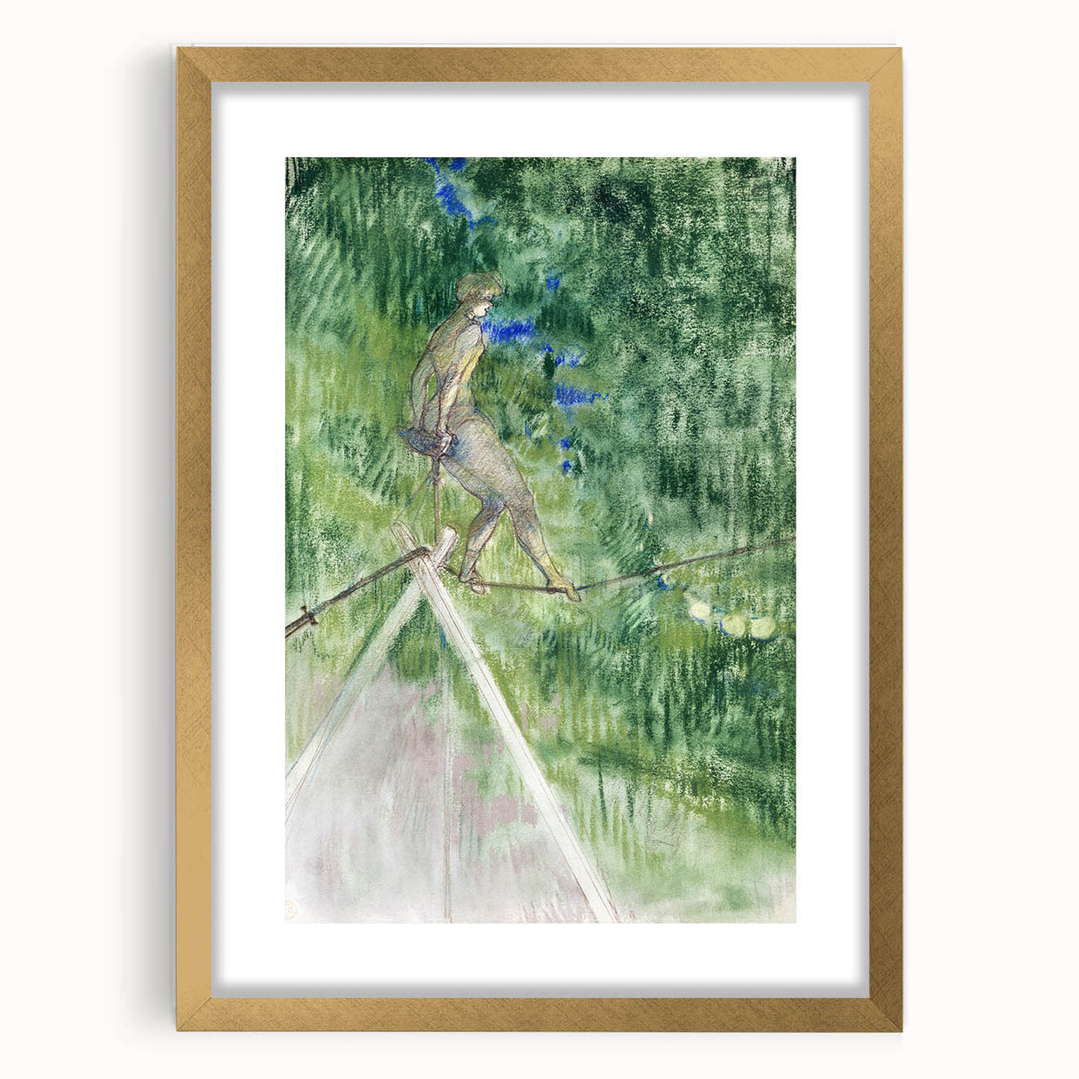 Impressionist Scene - The Rope Dancer by Henri de Toulouse-Lautrec