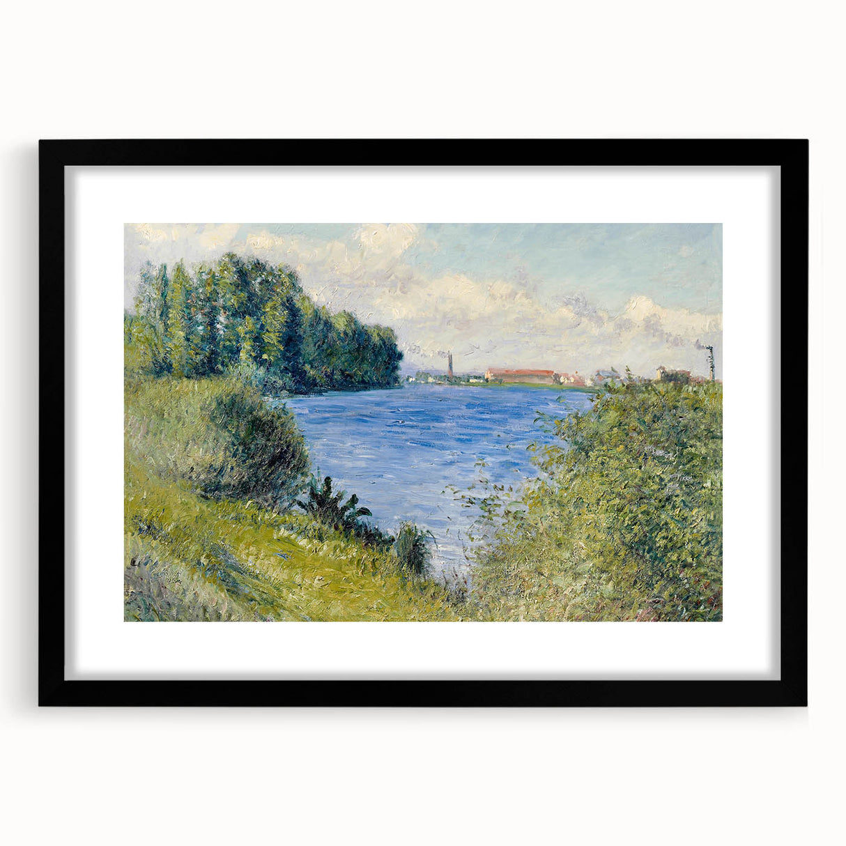 Impressionist Landscape - The Seine at Argenteuil by Caillebotte Print