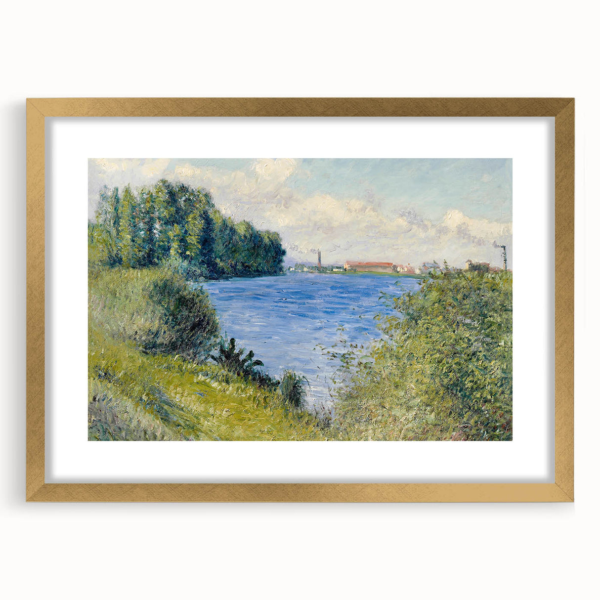 Impressionist Landscape - The Seine at Argenteuil by Caillebotte Print