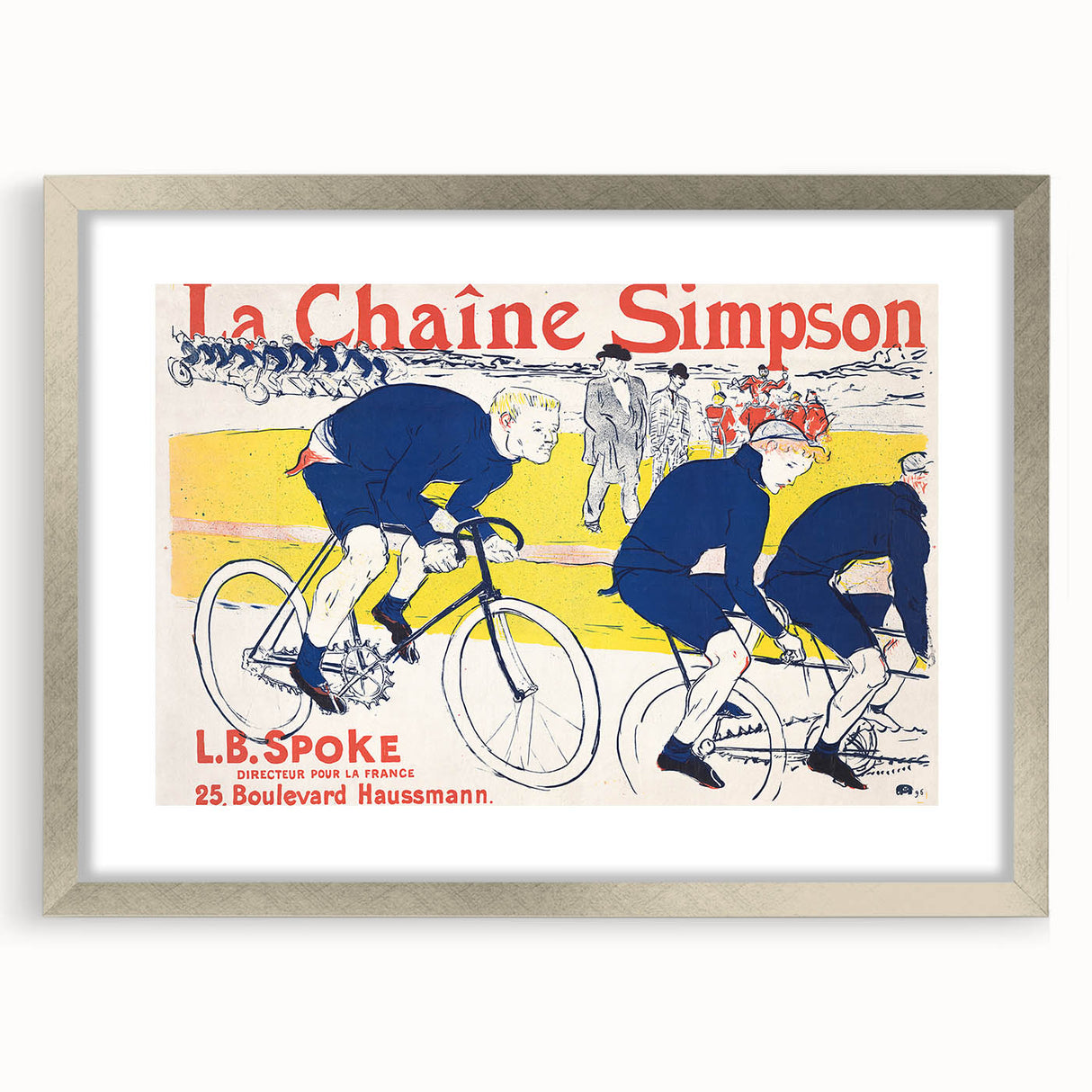 Vintage Cycling Poster - La Chaîne Simpson by Toulouse-Lautrec Print