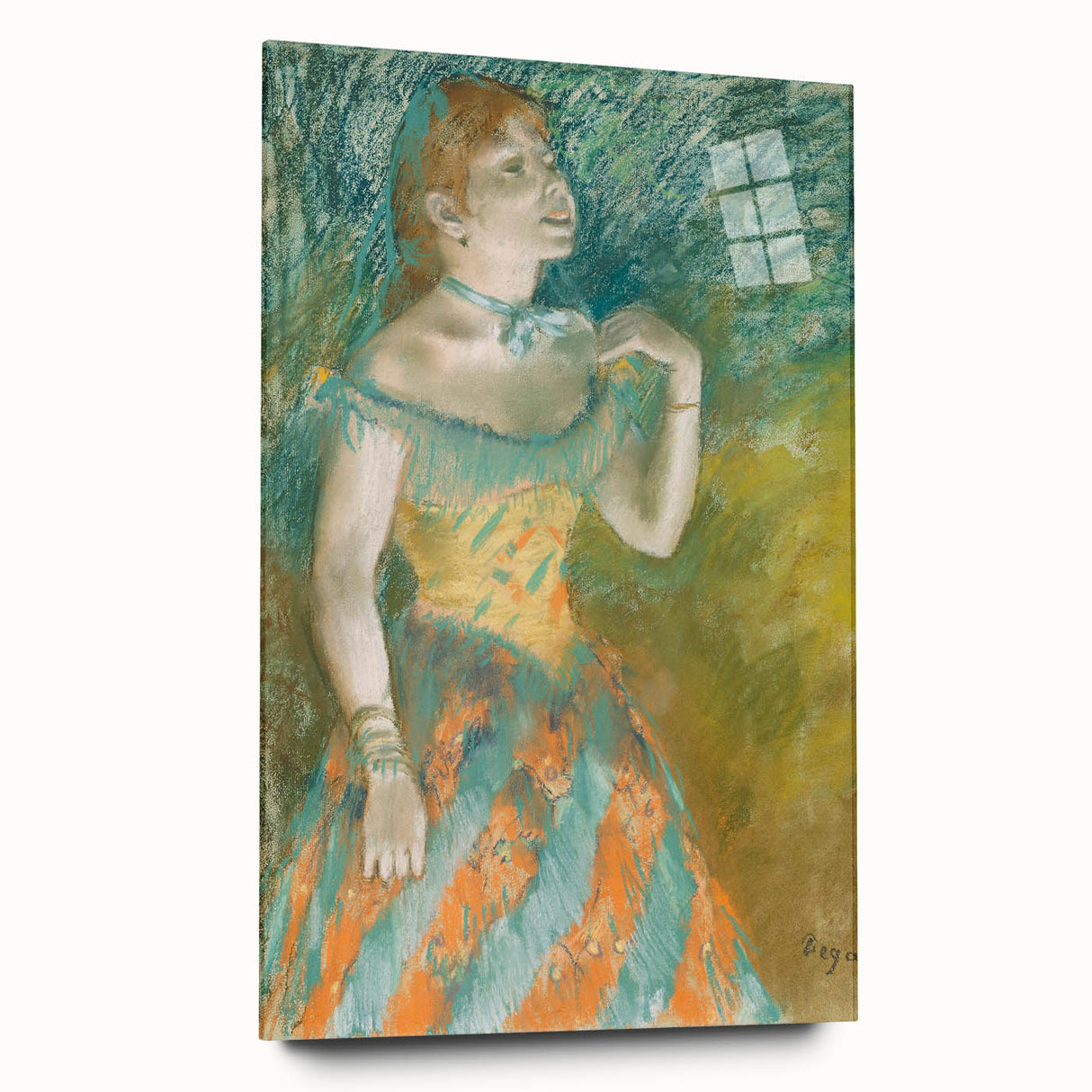 Impressionist Portrait - The Singer in Green by Edgar Degas