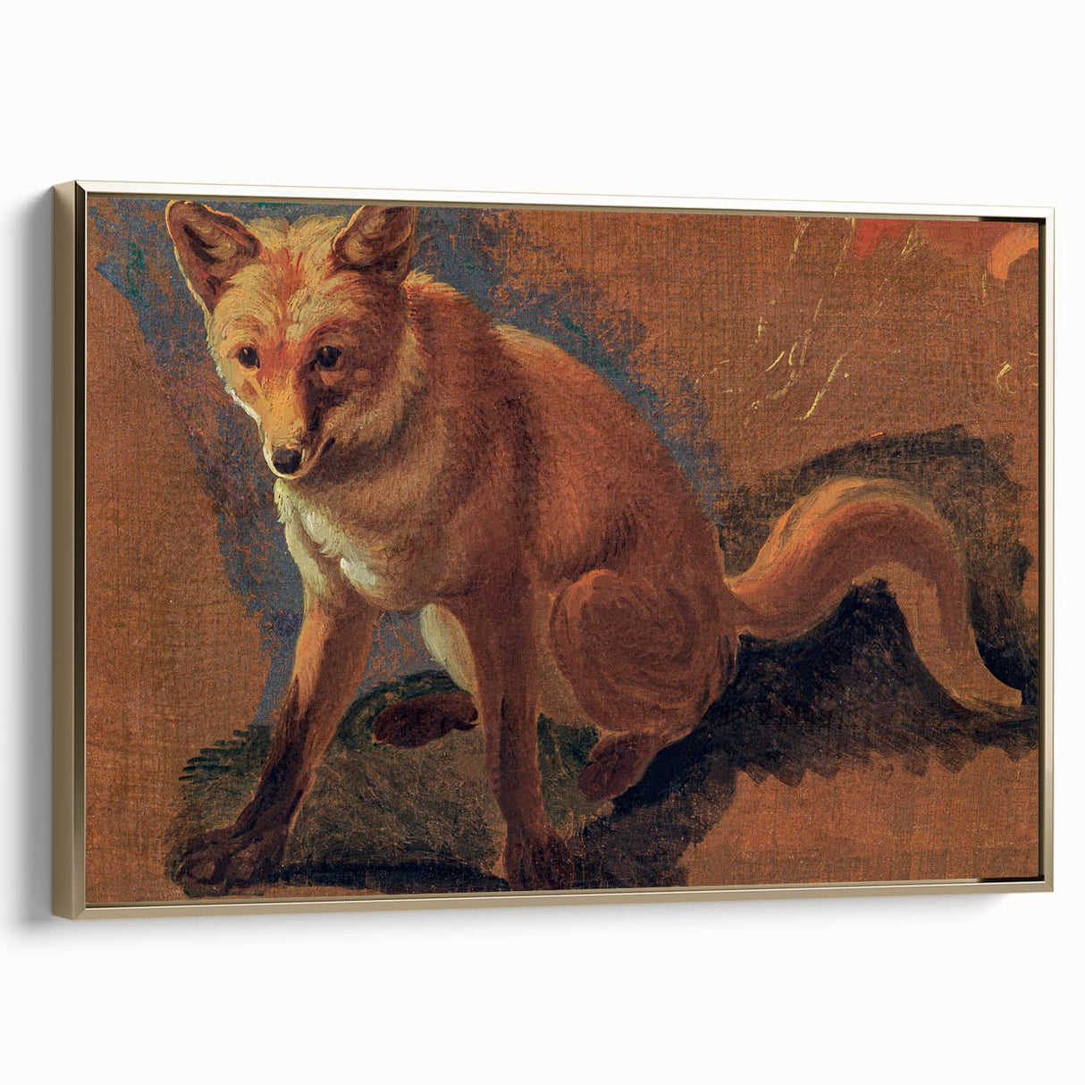 Romantic Art Prints: Lying Cat for a Dish - Historical Wall Art