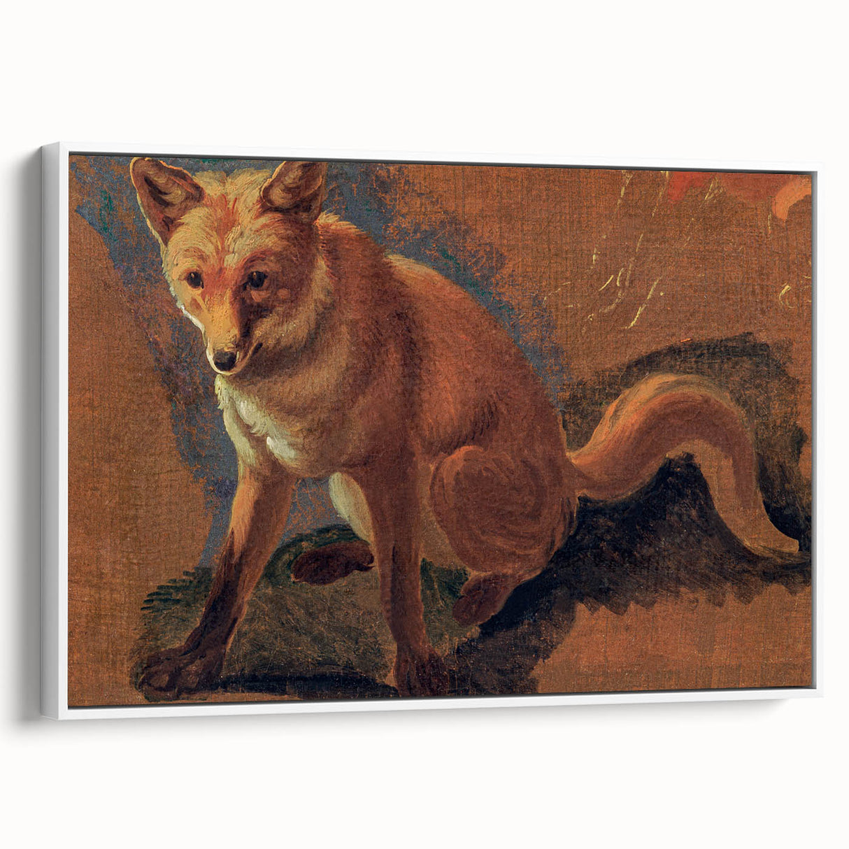 Romantic Art Prints: Lying Cat for a Dish - Historical Wall Art