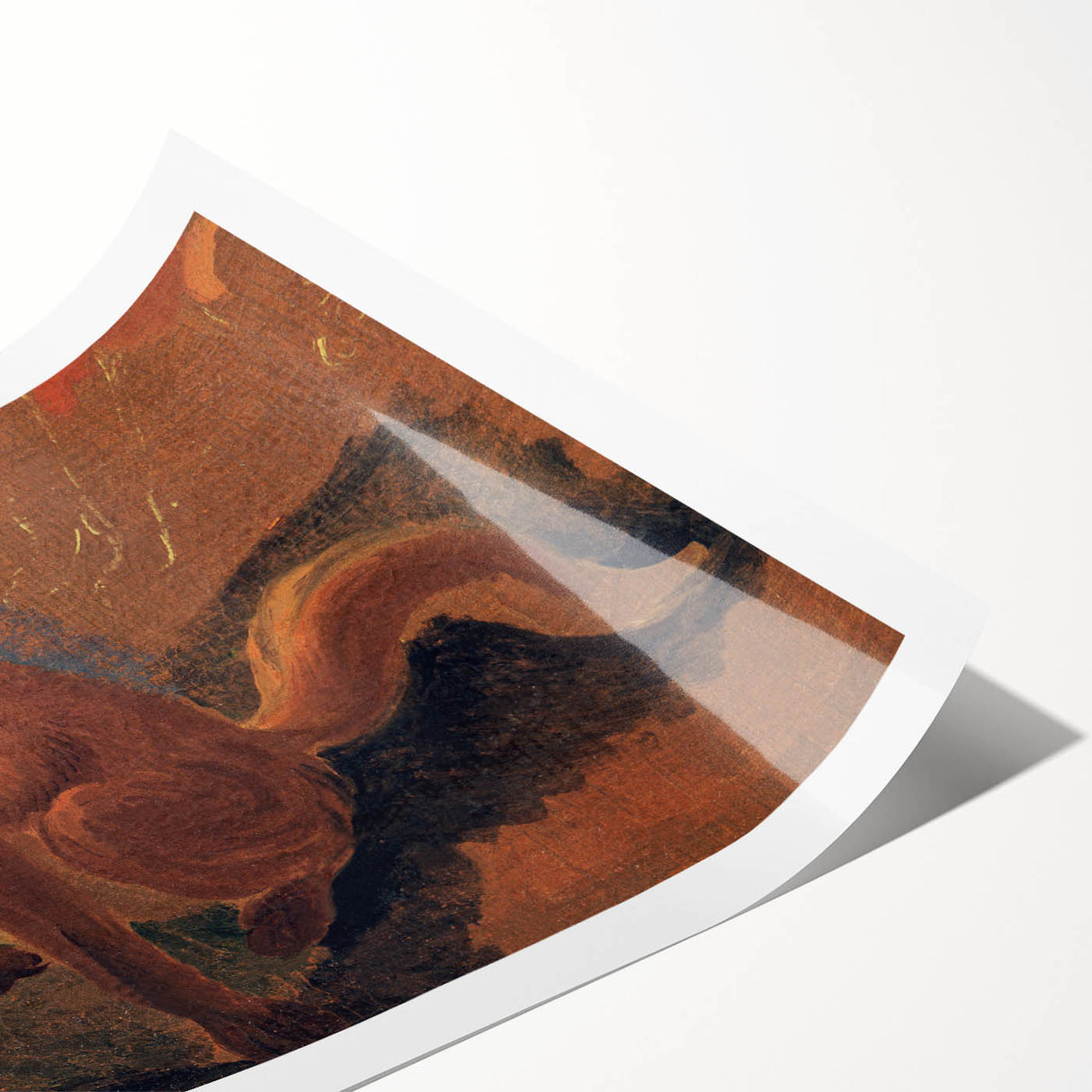 Romantic Art Prints: Lying Cat for a Dish - Historical Wall Art