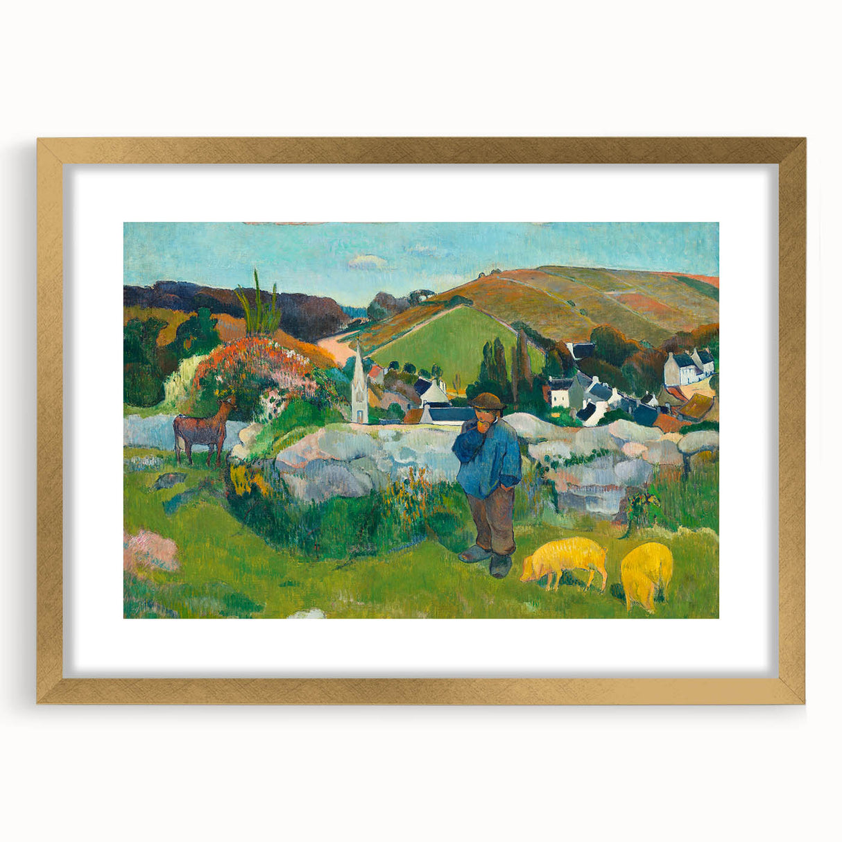 Impressionist Landscape - The Swineherd by Paul Gauguin Print