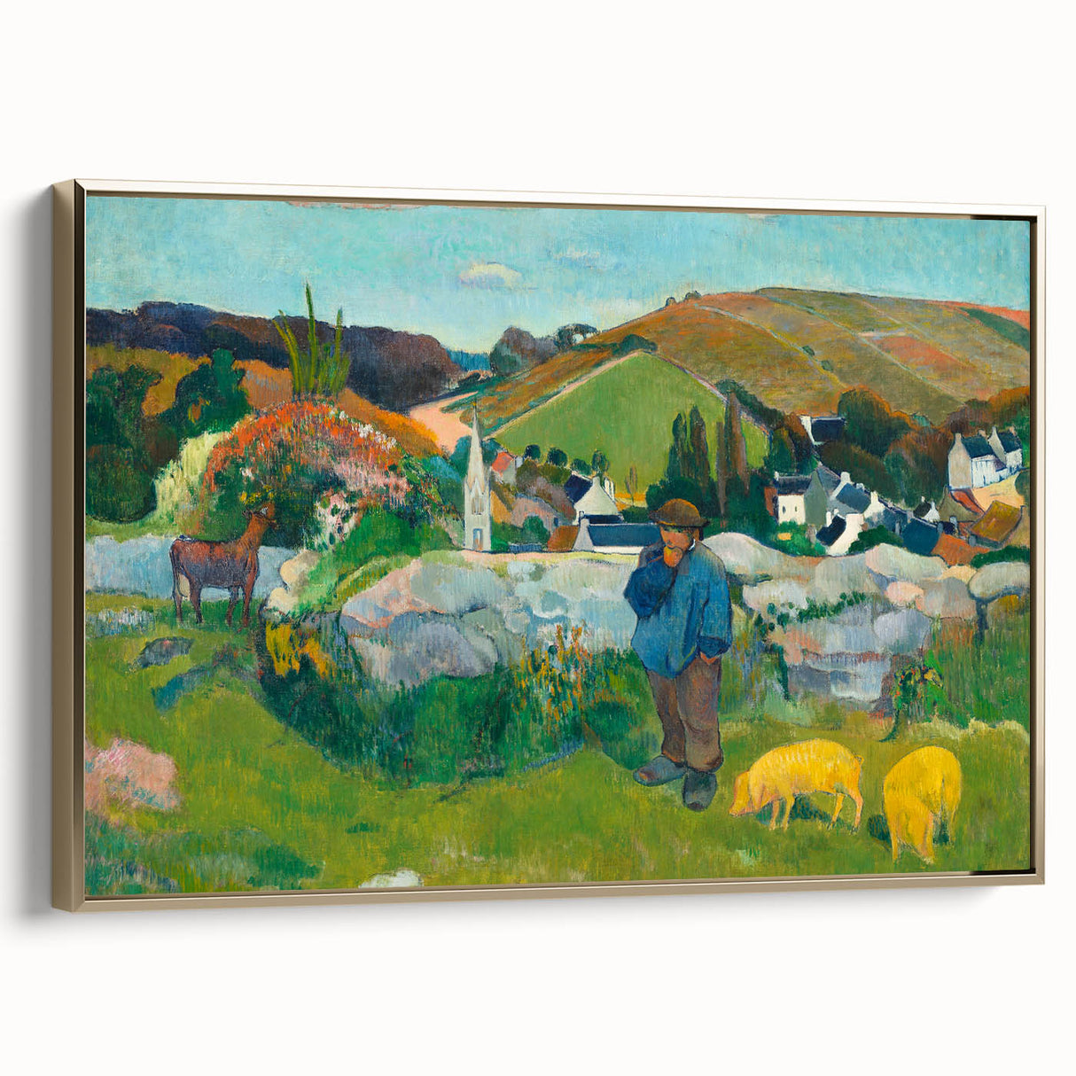 Impressionist Landscape - The Swineherd by Paul Gauguin Print