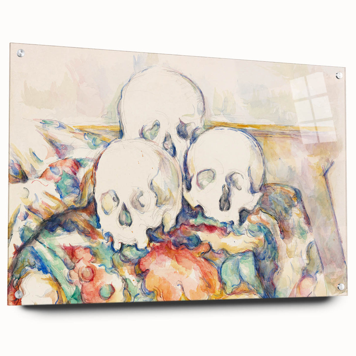 Post-Impressionist Art - The Three Skulls by Paul Cézanne Print