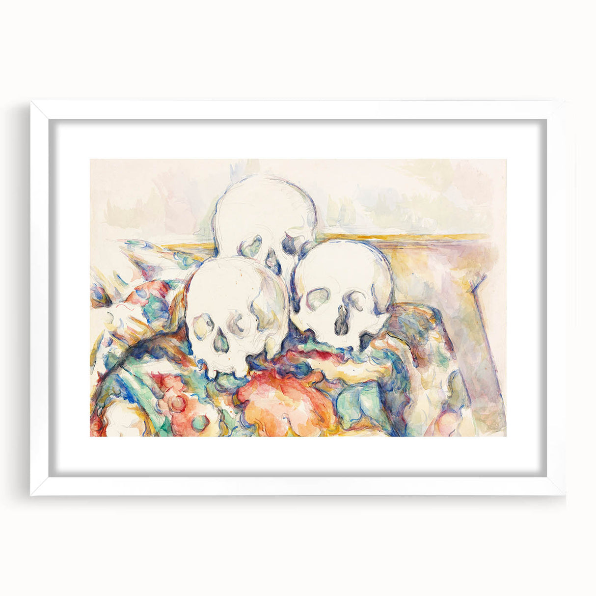 Post-Impressionist Art - The Three Skulls by Paul Cézanne Print