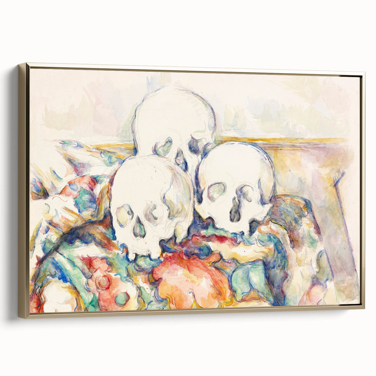 Post-Impressionist Art - The Three Skulls by Paul Cézanne Print
