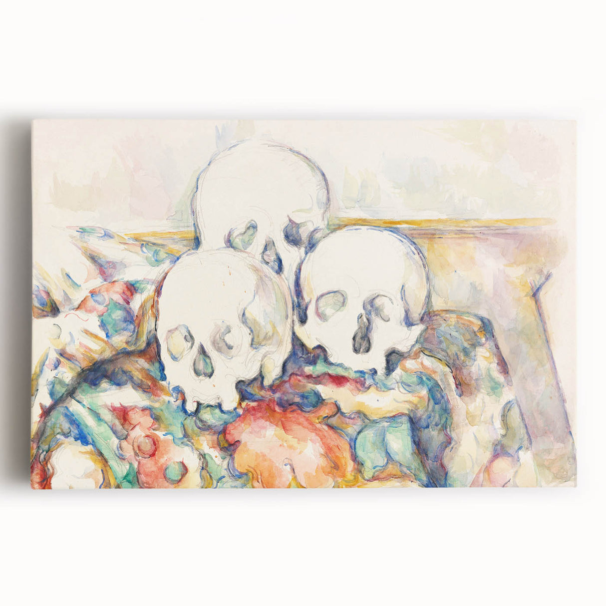 Post-Impressionist Art - The Three Skulls by Paul Cézanne Print