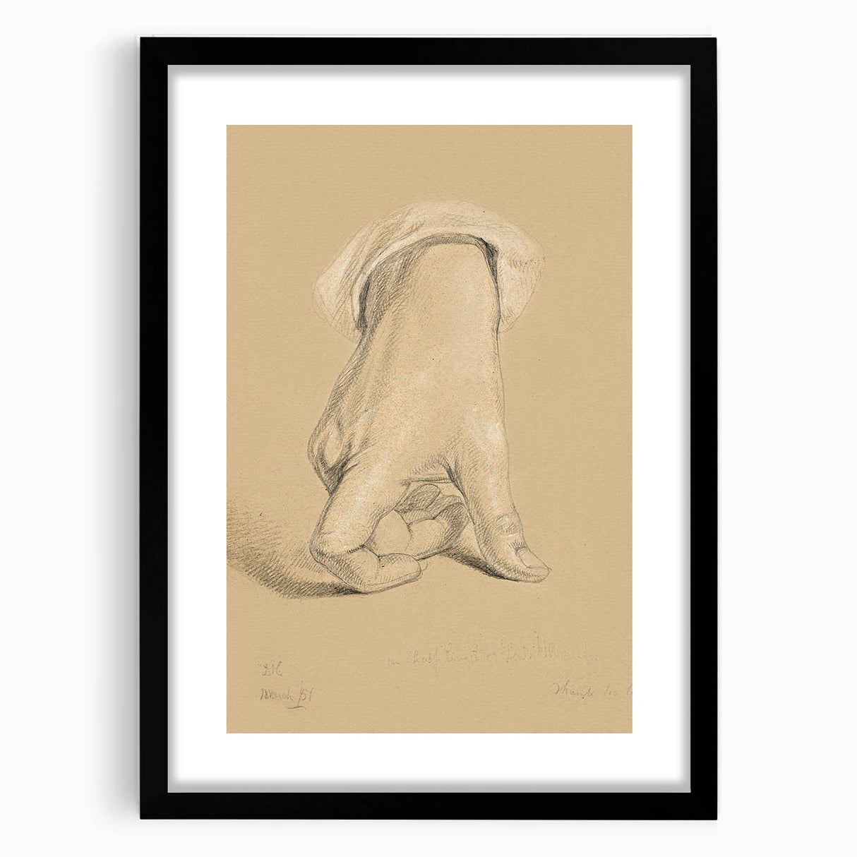 Romanticism Art: Alexander Hamilton Hand Study Canvas Print