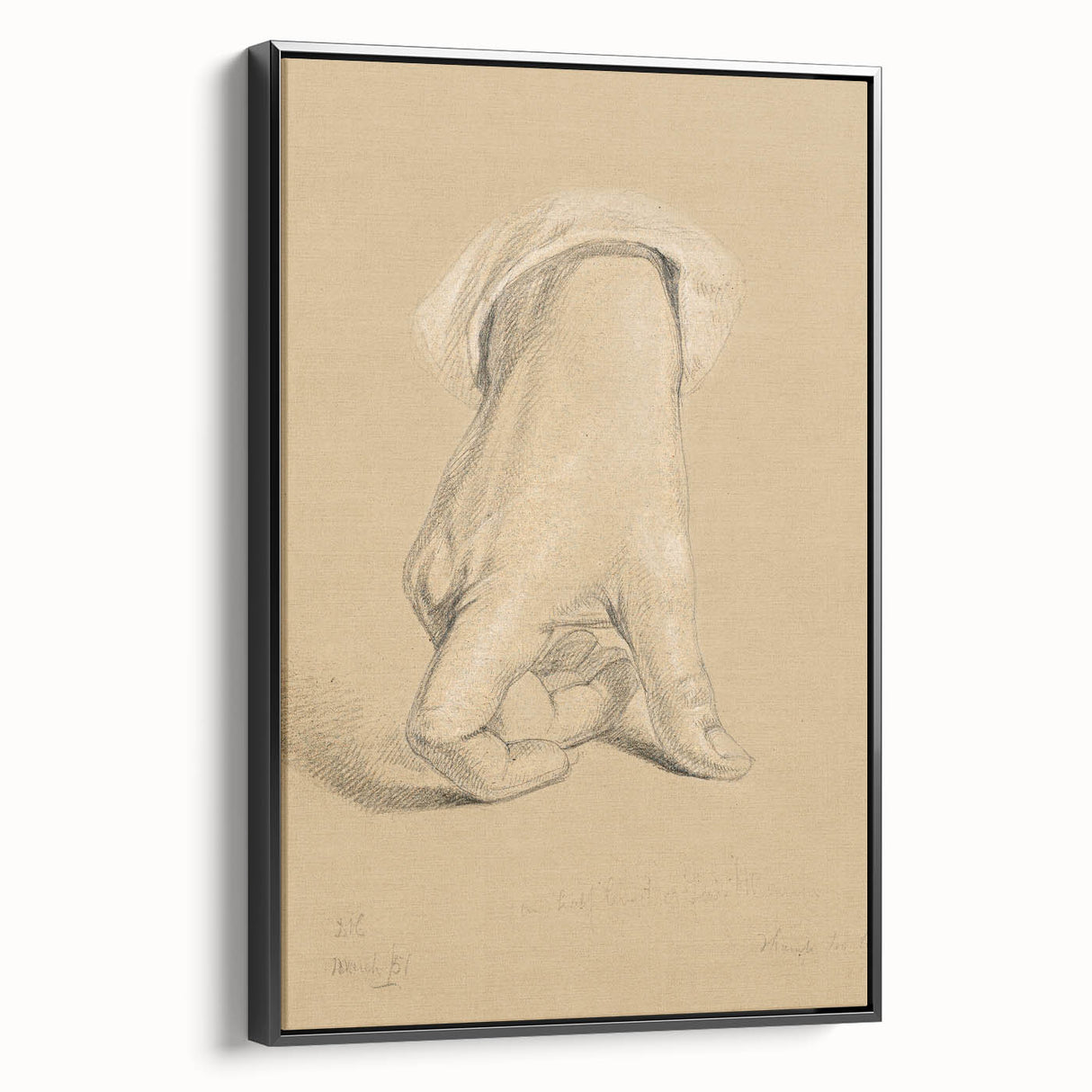 Romanticism Art: Alexander Hamilton Hand Study Canvas Print