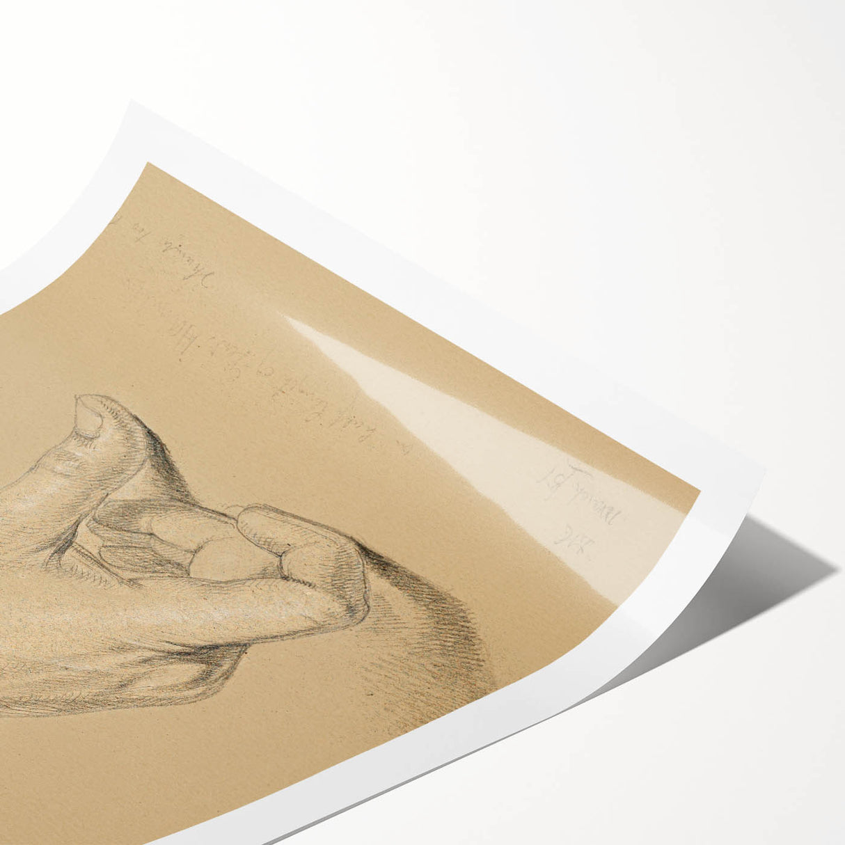 Romanticism Art: Alexander Hamilton Hand Study Canvas Print