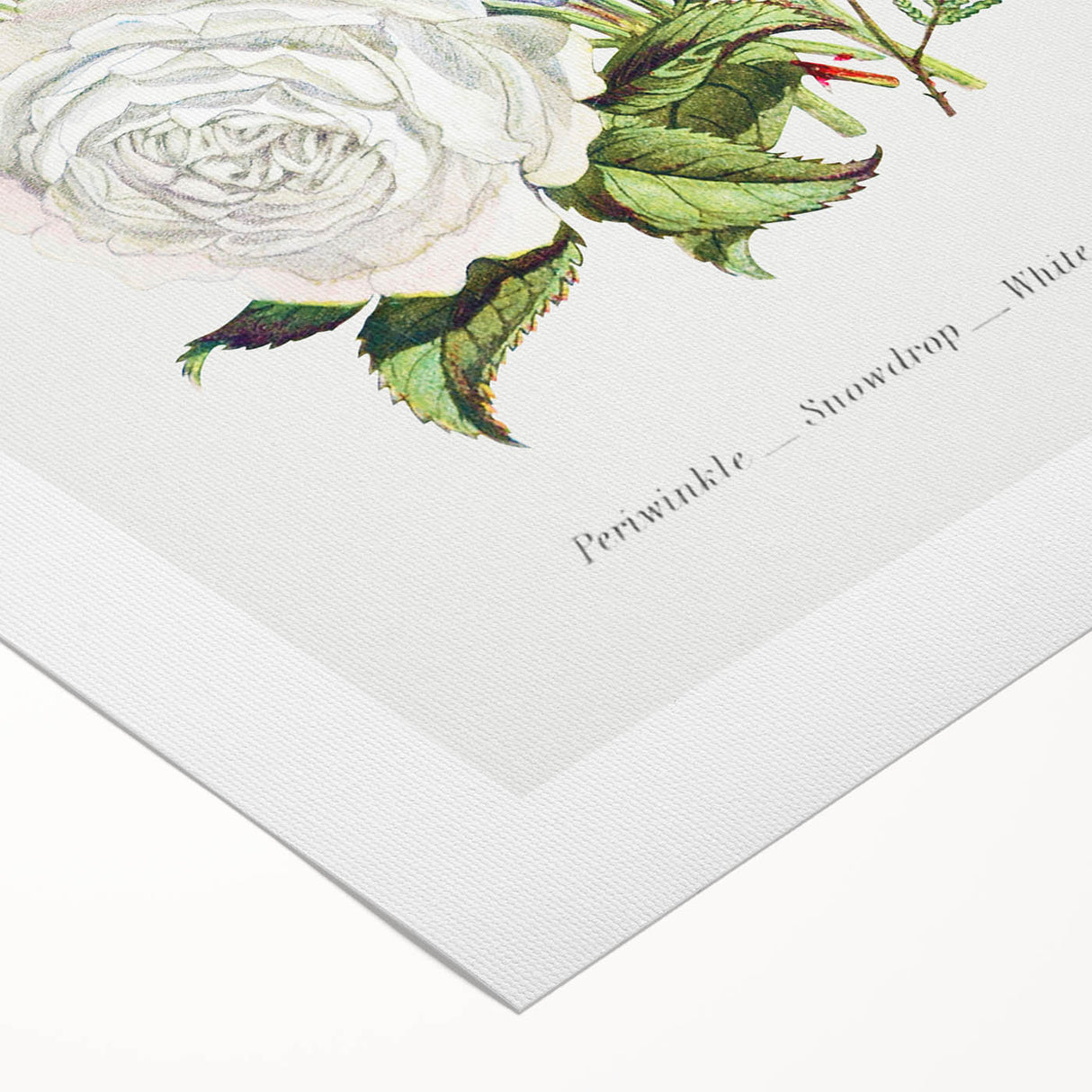 Romanticism Art: Floral Bouquet Illustration Canvas Print