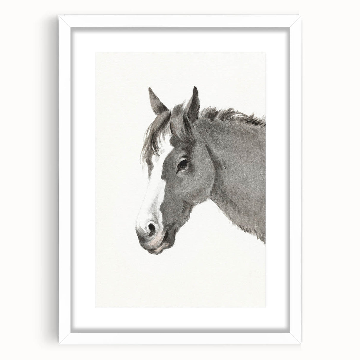 Romanticism Art: Horse Portrait by Jean Bernard Canvas Print