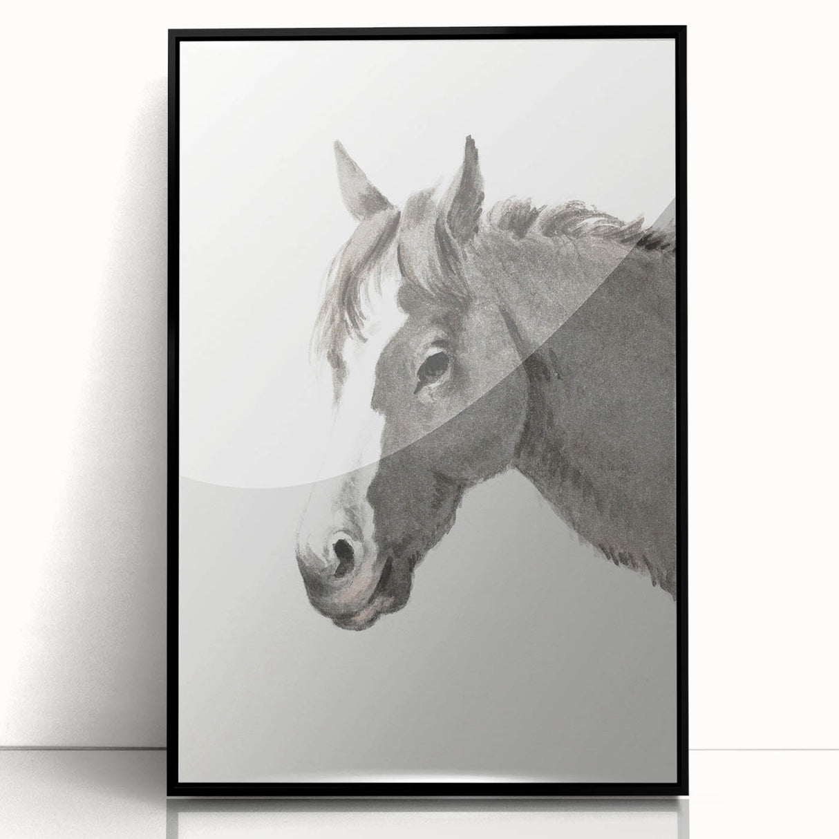 Romanticism Art: Horse Portrait by Jean Bernard Canvas Print