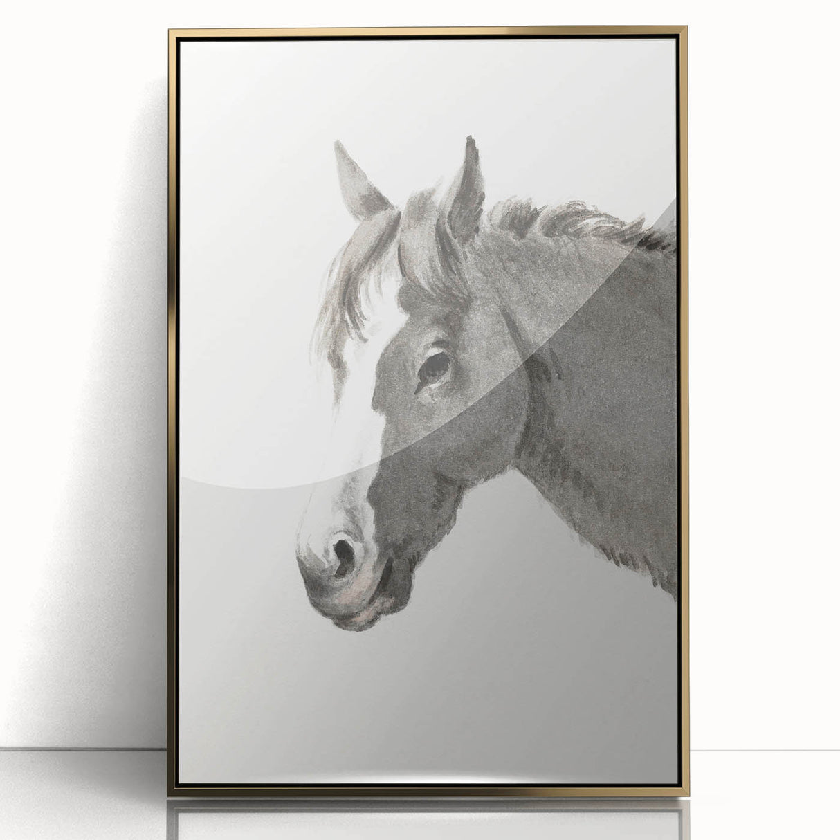 Romanticism Art: Horse Portrait by Jean Bernard Canvas Print