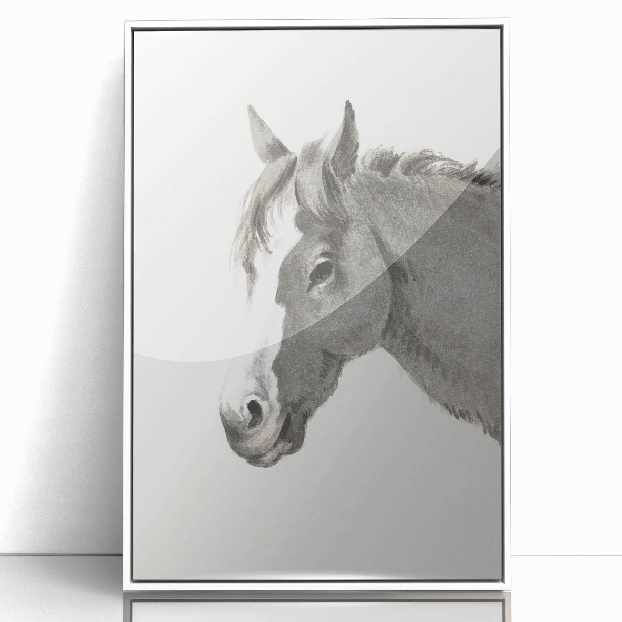 Romanticism Art: Horse Portrait by Jean Bernard Canvas Print