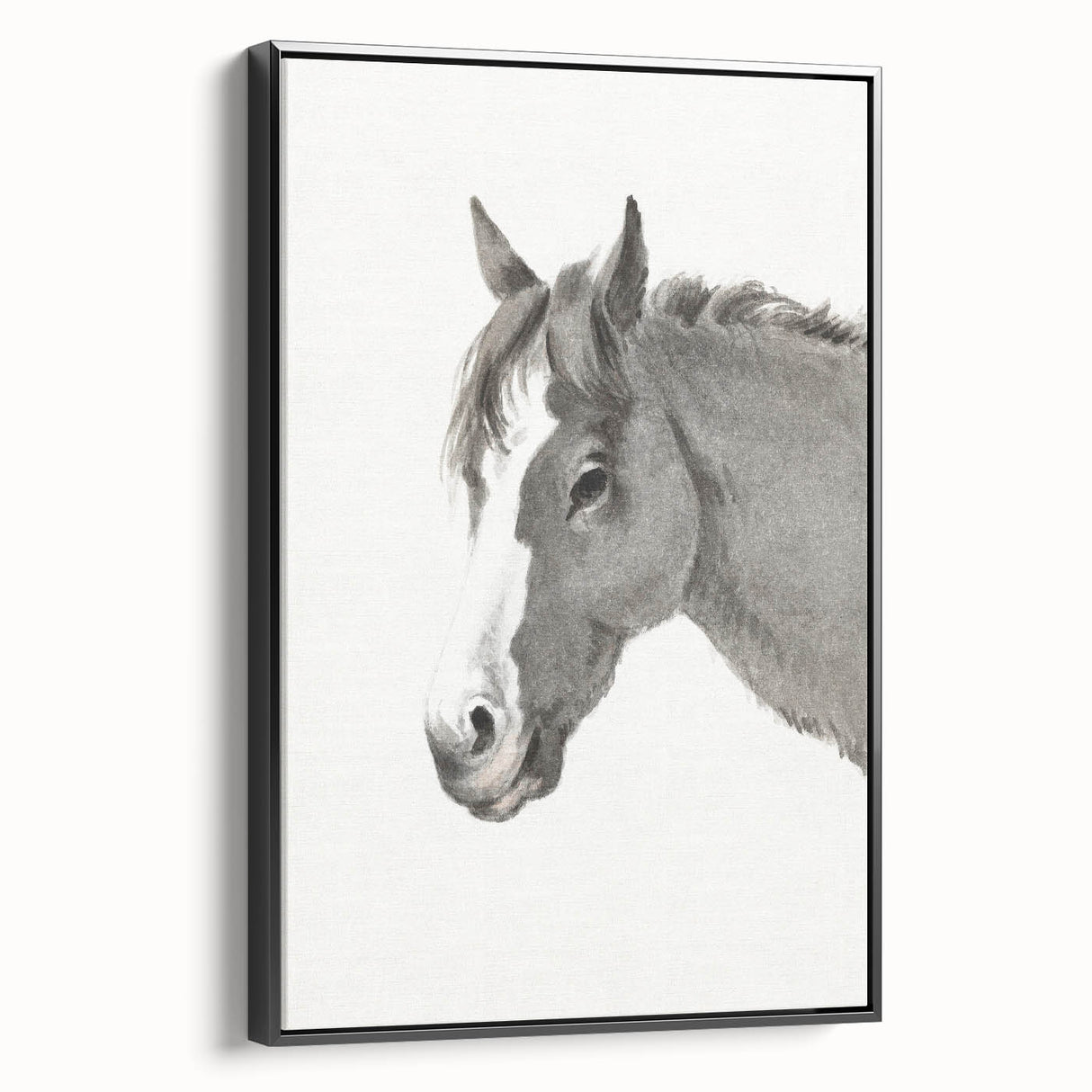 Romanticism Art: Horse Portrait by Jean Bernard Canvas Print