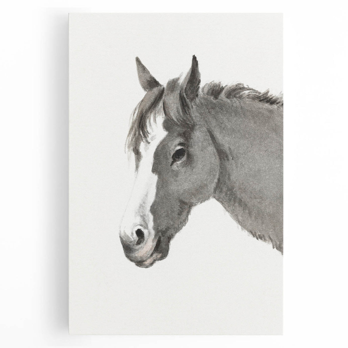 Romanticism Art: Horse Portrait by Jean Bernard Canvas Print