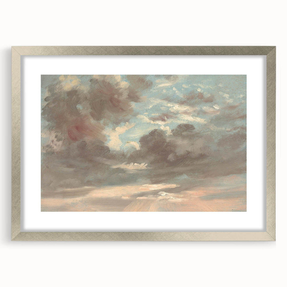 Romanticism Art: Stormy Sunset Cloud Study by John Constable
