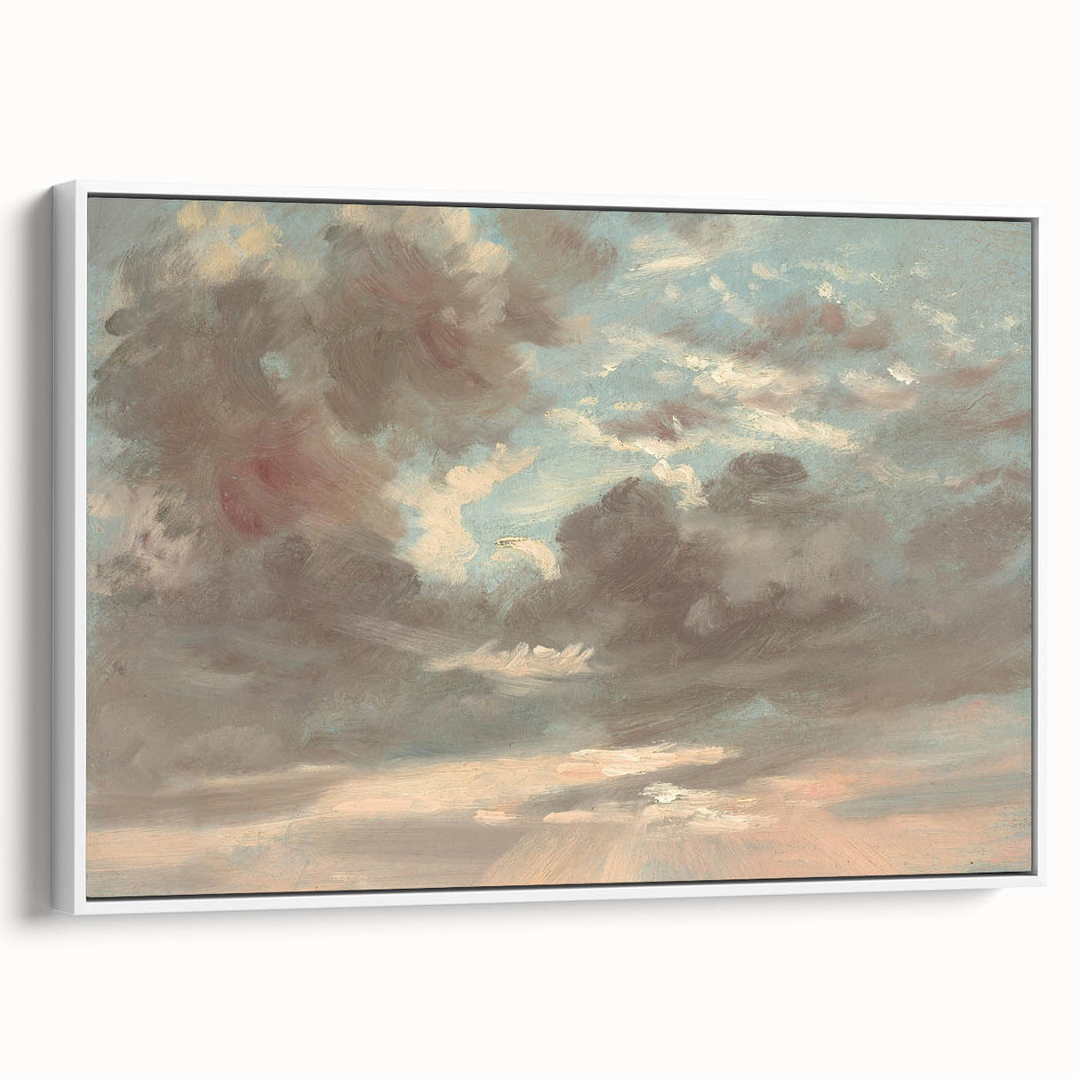 Romanticism Art: Stormy Sunset Cloud Study by John Constable