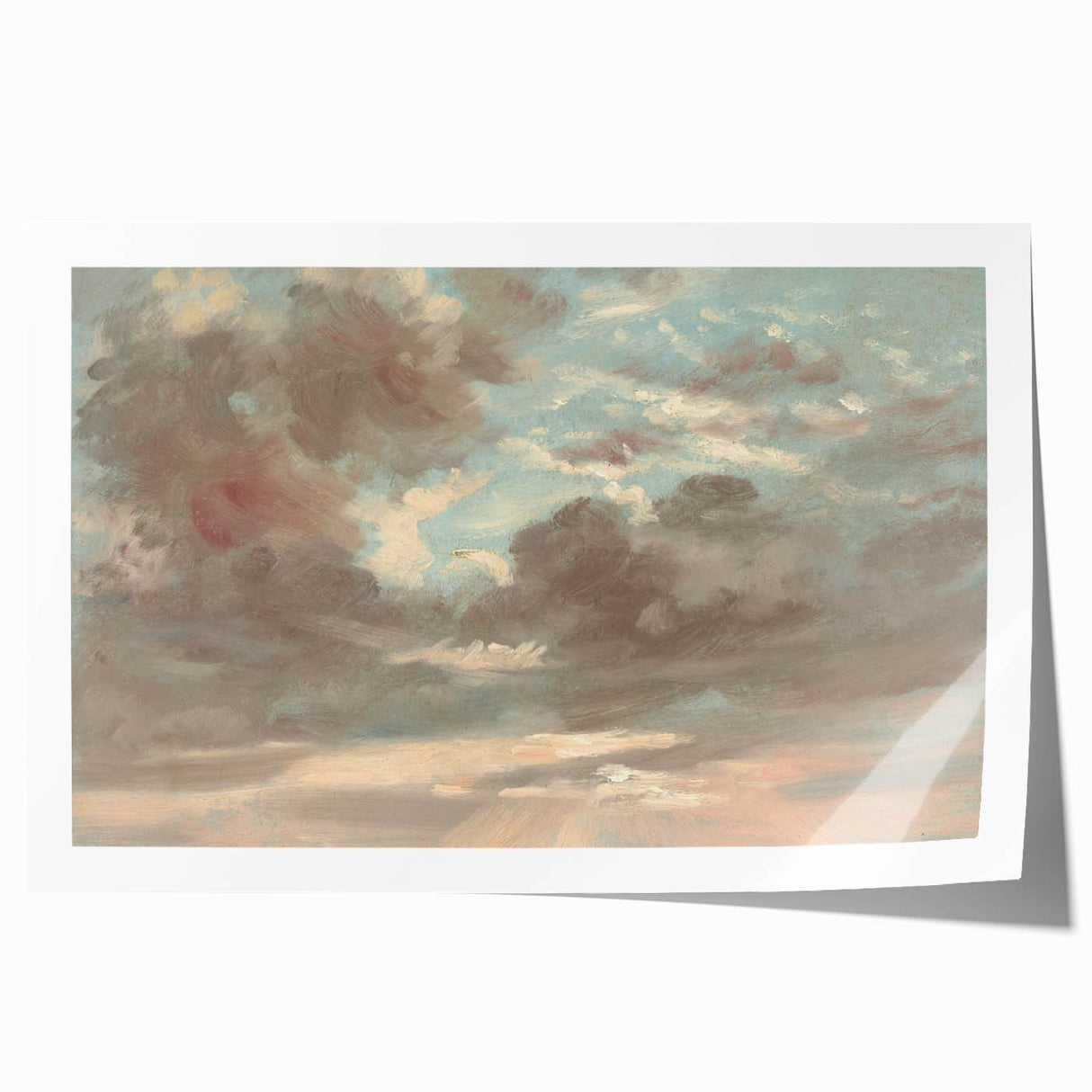 Romanticism Art: Stormy Sunset Cloud Study by John Constable