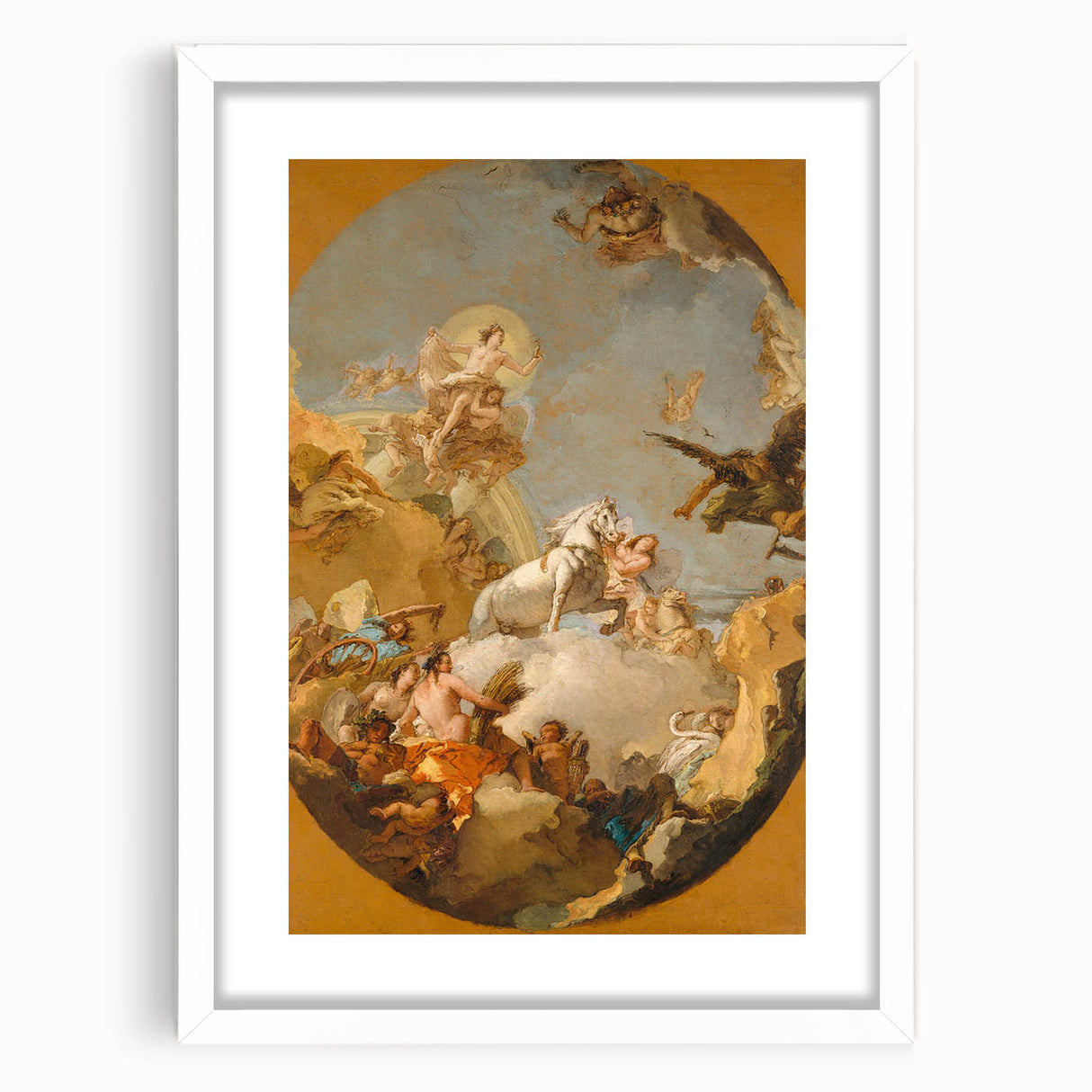 Romanticism Art: The Chariot of Aurora by Tiepolo Canvas Print