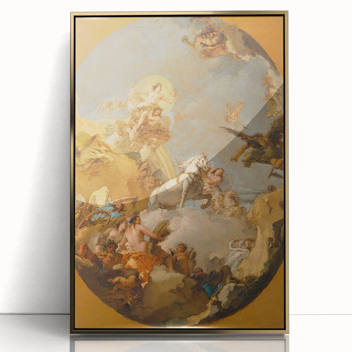 Romanticism Art: The Chariot of Aurora by Tiepolo Canvas Print