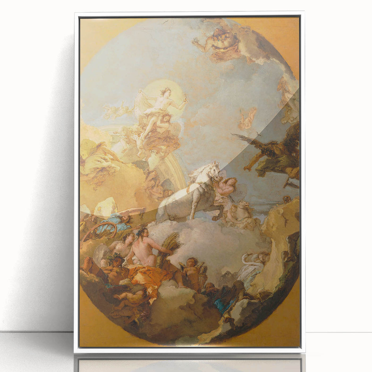Romanticism Art: The Chariot of Aurora by Tiepolo Canvas Print