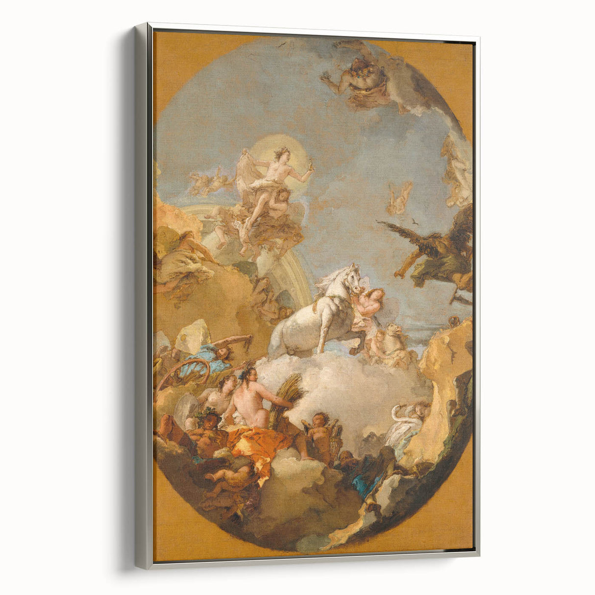 Romanticism Art: The Chariot of Aurora by Tiepolo Canvas Print