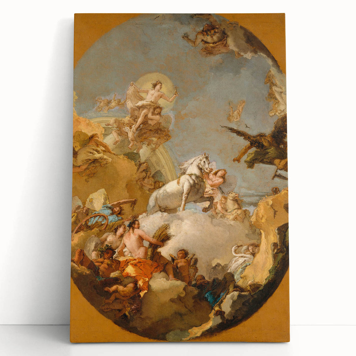 Romanticism Art: The Chariot of Aurora by Tiepolo Canvas Print