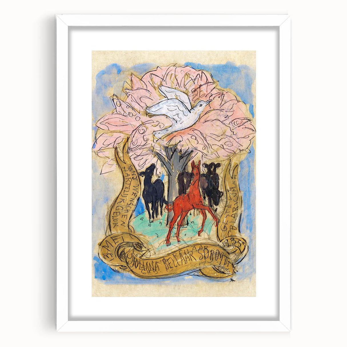 Modern Wall Art: Birth Celebration - Vibrant Abstract Nature Print