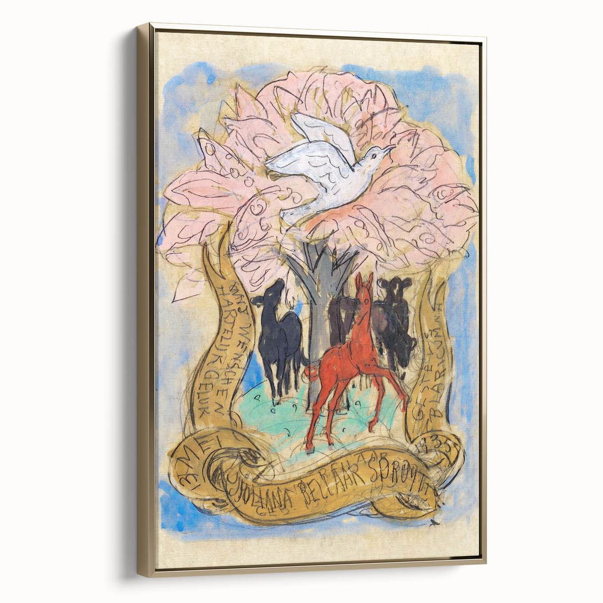 Modern Wall Art: Birth Celebration - Vibrant Abstract Nature Print