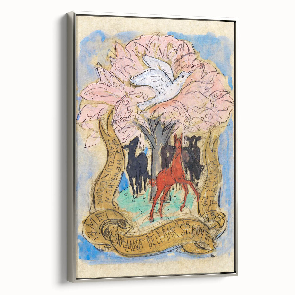 Modern Wall Art: Birth Celebration - Vibrant Abstract Nature Print