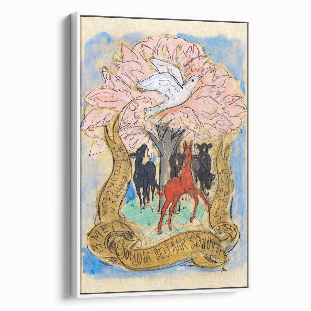 Modern Wall Art: Birth Celebration - Vibrant Abstract Nature Print