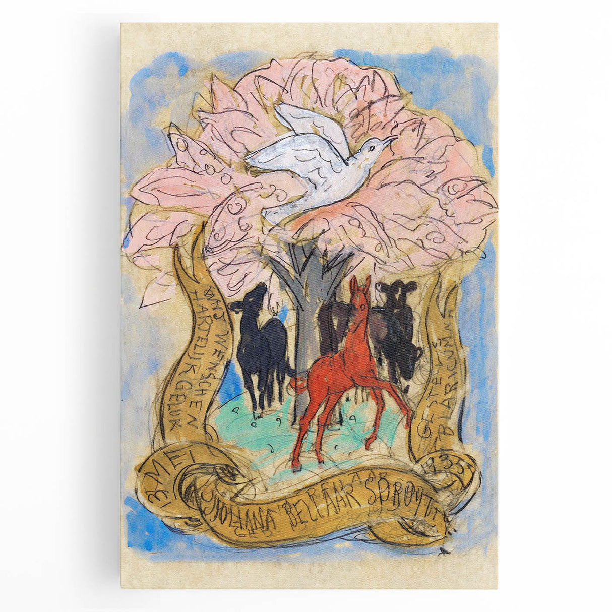 Modern Wall Art: Birth Celebration - Vibrant Abstract Nature Print